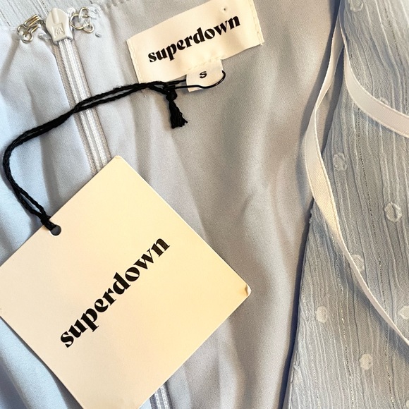 Superdown Bree Mini Dress in Light Blue - Picture 10 of 11